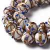 Handmade Gold Sand Lampwork Beads Strands LAMP-T017-05G-3