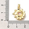 Rack Plating Brass Micro Pave Cubic Zirconia Pendants KK-I720-50G-3