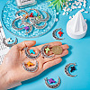 16Pcs 8 Colors Dyed Synthetic Turquoise Pendants FIND-TA0004-37-6