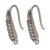 Rack Plating Brass Micro Pave Clear Cubic Zirconia Earring Hooks KK-A231-11P-1