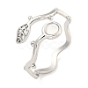 Non-Tarnish 304 Stainless Steel Cuff Finger Ring Components X-STAS-P365-28P-1