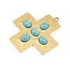 Bohemian Style 304 Stainless Steel with Synthetic Turquoise Pendants STAS-G381-02G-06-2