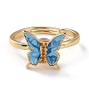 Butterfly Fidget Ring for Anxiety Stress Relief RJEW-P024-01D-1