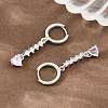Brass Micro Pave Cubic Zirconia Hoop Dangle Earrings KK-CBA8324-07P-01-2