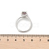 Rhodium Plated 925 Sterling Silver Moissanite Adjustable Rings RJEW-U038-10P-5
