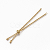 Ion Plating(IP) Adjustable 304 Stainless Steel Slider Bracelets Making X-STAS-T050-030G-2