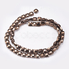 Electroplated Non-magnetic Synthetic Hematite Beads Strands G-P367-E-2
