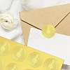34 Sheets Self Adhesive Gold Foil Embossed Stickers DIY-WH0509-010-6