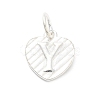 925 Sterling Silver Heart with Capital Letter Charms STER-S009-13Y-S-1