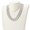 CCB Plastic Rhinestone Curb Chain Necklaces NJEW-JN03560-3