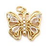 Rack Plating Brass Cubic Zirconia Pendants KK-K270-15G-1