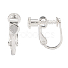 Brass Screw On Clip-on Earring Findings KK-L164-02S-3