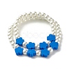 Flower Beads Stretch Bracelets Set for Children and Parent BJEW-JB07187-2