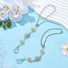 2Pcs Alloy Flower Pendant Decorations HJEW-ME0001-07C-4