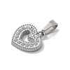 Ion Plating(IP) 304 Stainless Steel Micro Pave Cubic Zirconia Pendants STAS-Z107-06P-01-2