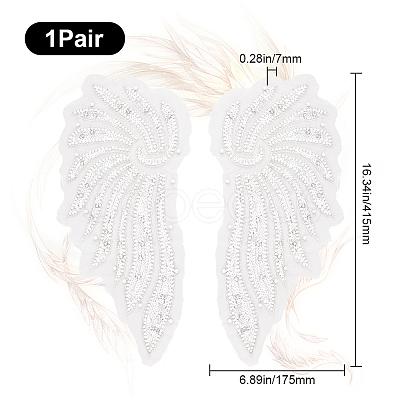 2Pcs 2 Styles Polyester Embroidery Sew on Appliques DIY-CY0001-02A-01-1