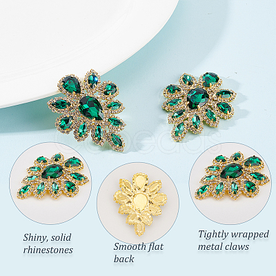 Teardrop Shape Alloy Rhinestone Appliques FIND-FG0002-19B-1