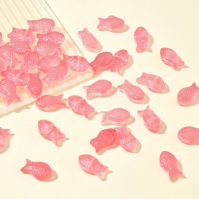 50Pcs Transparent Spray Painted Glass Beads GLAA-FS0002-06H-1