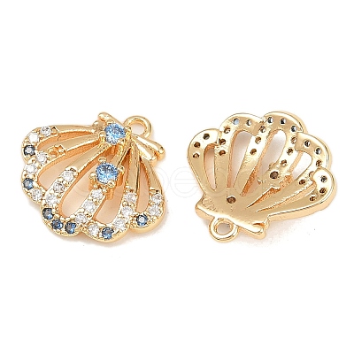 Brass Micro Pave Cubic Zirconia Charms X-KK-F906-13G-1