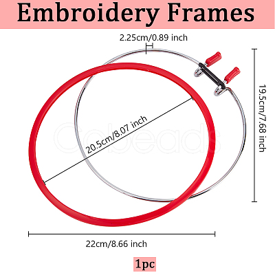 Spring Tension Embroidery Hoops TOOL-WH0159-50A-1
