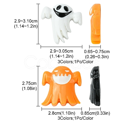 6Pcs 6 Styles Halloween Opaque Resin Decoden Cabochons CRES-FS0001-67-1