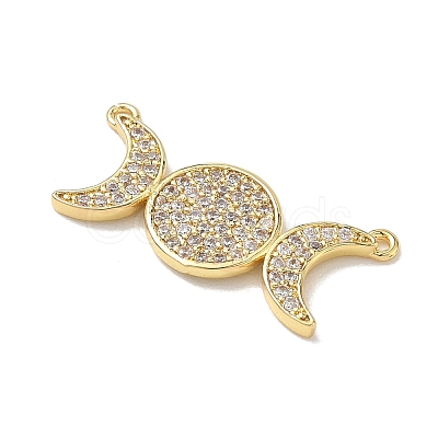 Brass Micro Pave Clear Cubic Zirconia Pendants KK-A300-10A-G-1