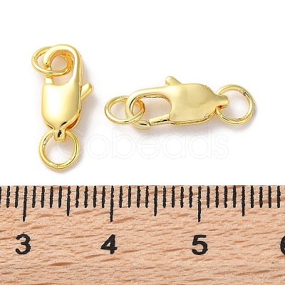 Rack Plating Brass Lobster Claw Clasps KK-F090-24G-02-1