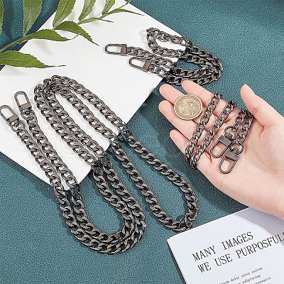 3 Strand 3 Style Iron Chain Bag Strap FIND-WR0002-59-1