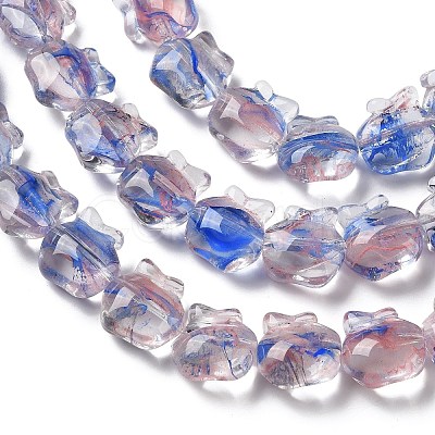 Inner Flower Handmade Lampwork Beads Strands LA-CBA3F7A-01E-1