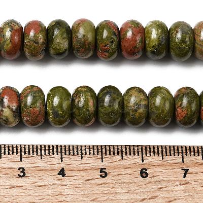 Natural Unakite Beads Strands G-A280-A20-03-1