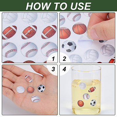 2 Sets Paper Self-Adhesive Stickers DIY-PH0036-04-1