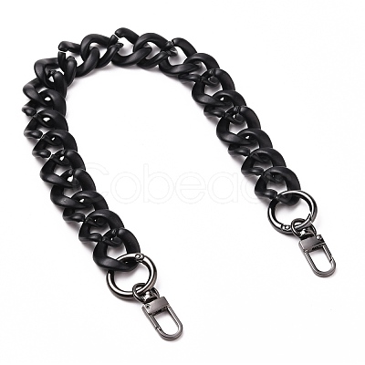 Spray Painted CCB Plastic Curb Chains Bag Handles AJEW-BA00052-1