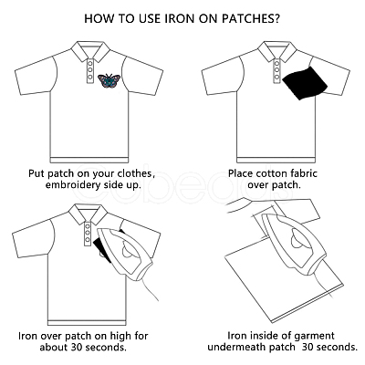 Computerized Embroidery Cloth Iron on/Sew on Patches DIY-H100-08-1