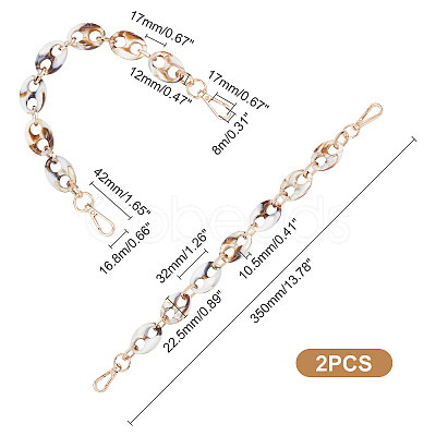 2 Strands Resin Bag Handles FIND-WR0003-96B-1