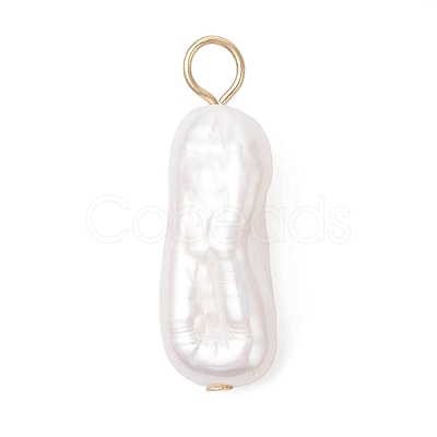 Natural Baroque Pearl Keshi Pearl Pendants PALLOY-JF04553-01-1