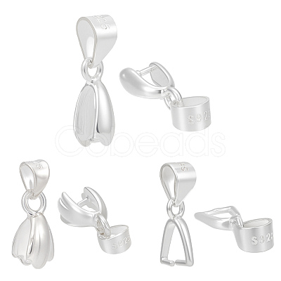 6Pcs 3 Styles 925 Sterling Silver Pendants STER-ME0001-08-1