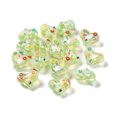 Valentine's Day Transparent Acrylic Beads ACRC-H001-02G-1