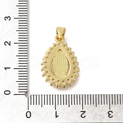 Rack Plating Brass with Cubic Zirconia Pendants KK-Z086-33G-05-1