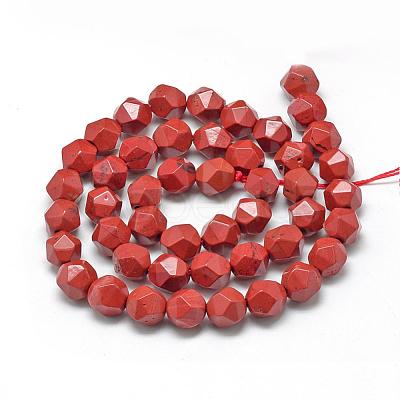 Natural Red Jasper Beads Strands G-R448-10mm-05-1