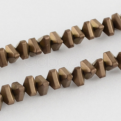 Electroplate Non-magnetic Synthetic Hematite Beads Strands X-G-R208-01-1