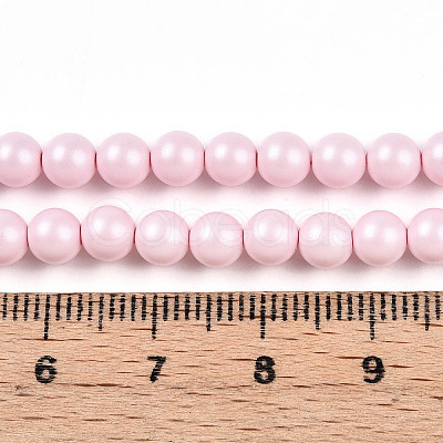 Baking Paint Pearlized Glass Pearl Bead Strands HY-N002-5mm-B04-1