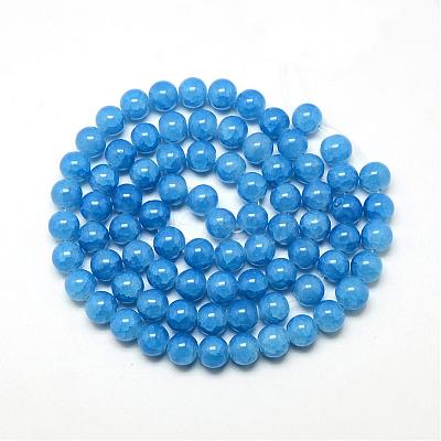 Baking Paint Crackle Glass Bead Strands DGLA-Q023-8mm-YS13-1
