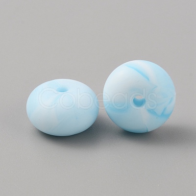 Rondelle Food Grade Eco-Friendly Silicone Beads SIL-TAC0010-04F-1