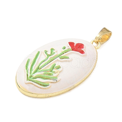 Brass Enamel Pendants KK-CBA2CFD-03G-A-1