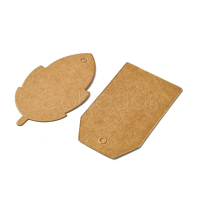 80Pcs 8 Styles Blank Kraft Paper Gift Tags CDIS-FS0001-05-1