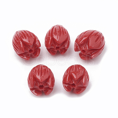 Dyed Synthetic Coral Beads CORA-N002-B-04E-1