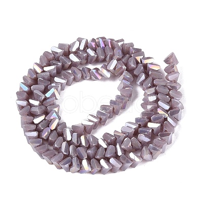 Electroplate Opaque Glass Beads Strands EGLA-Q139-01A-C05-1