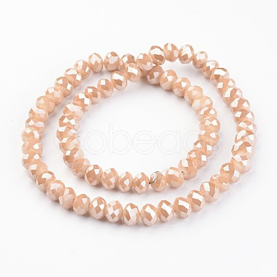 Electroplate Glass Beads Strands EGLA-P018-8mm-FR-A03-1