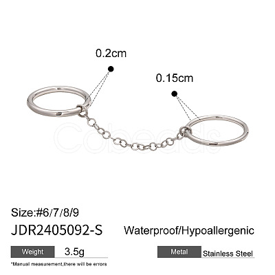 304 Stainless Steel Finger Rings FS-WGBE181-09-1