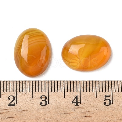 Natural Yellow Agate Cabochons G-G145-01B-61A-1